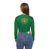 GRATITUDE IS KEY!!! Women's Long Sleeve V-neck Shirt (AOP) - GREEN