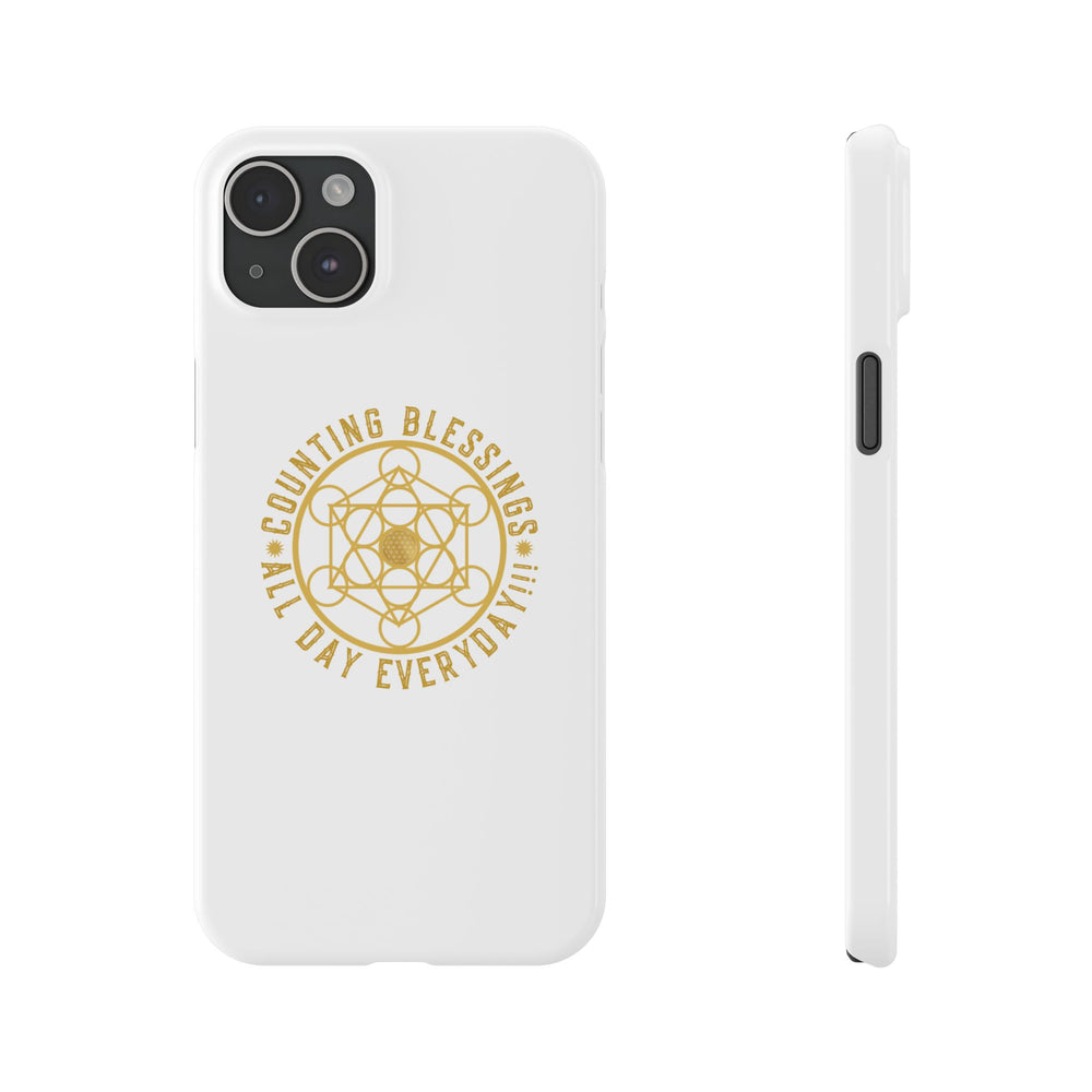 Copy of COUNTING BLESSINGS ALL DAY EVERYDAY!!! - Slim Phone Cases, Case-Mate - YELLOW