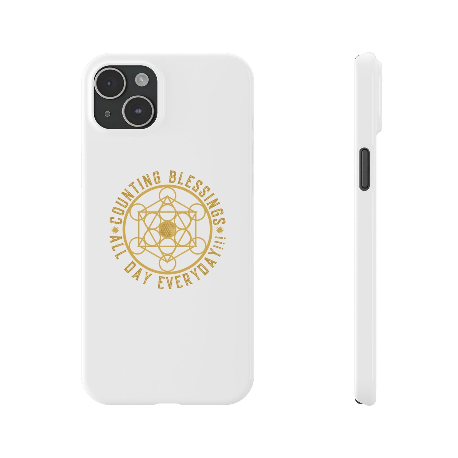 Copy of COUNTING BLESSINGS ALL DAY EVERYDAY!!! - Slim Phone Cases, Case-Mate - YELLOW