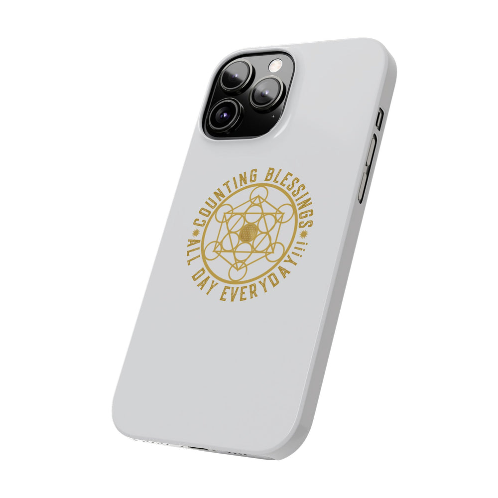 Copy of COUNTING BLESSINGS ALL DAY EVERYDAY!!! - Slim Phone Cases, Case-Mate - YELLOW