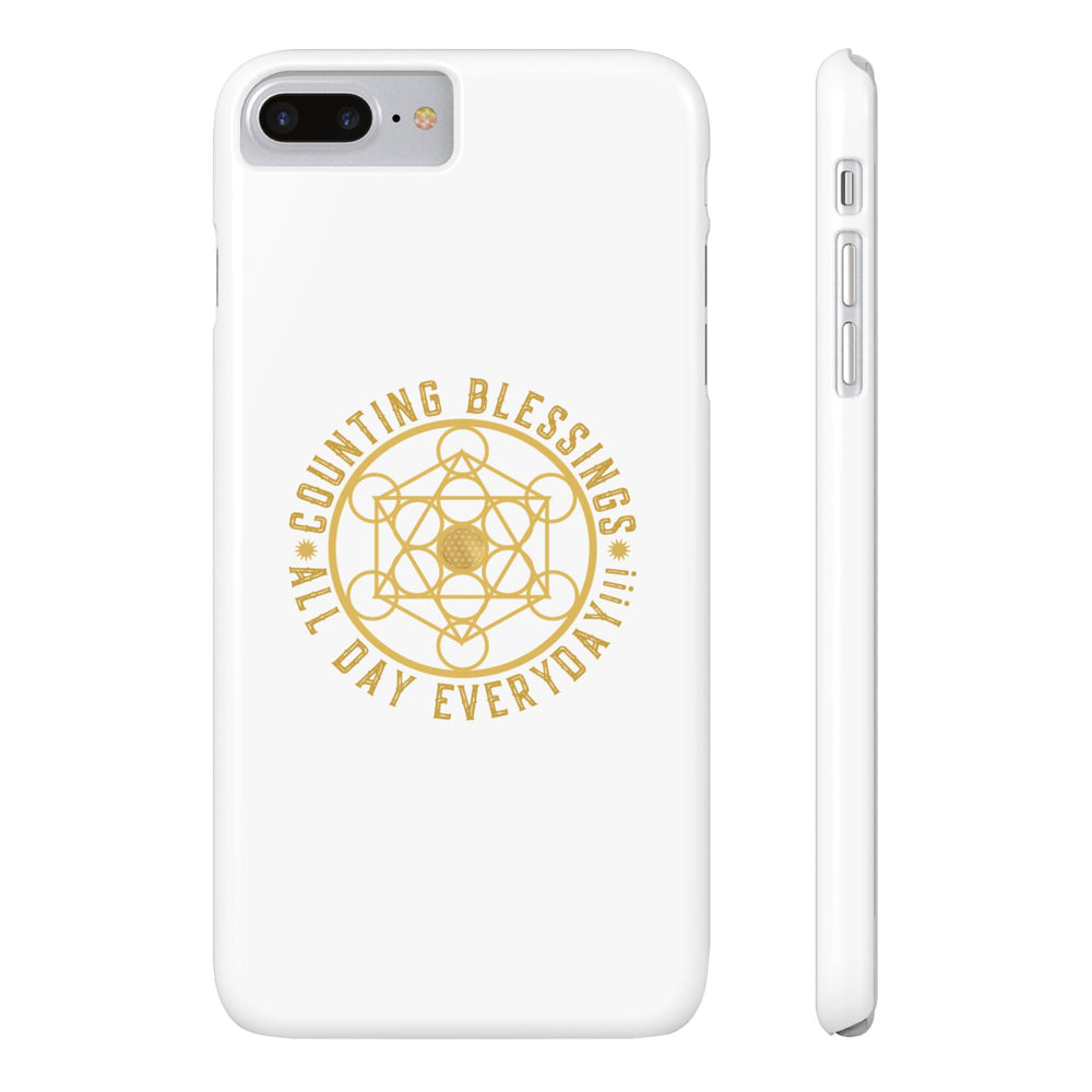 Copy of COUNTING BLESSINGS ALL DAY EVERYDAY!!! - Slim Phone Cases, Case-Mate - YELLOW