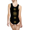 GRATITUDE IS KEY!!! - Women's Classic One-Piece Swimsuit (AOP) - BLACK