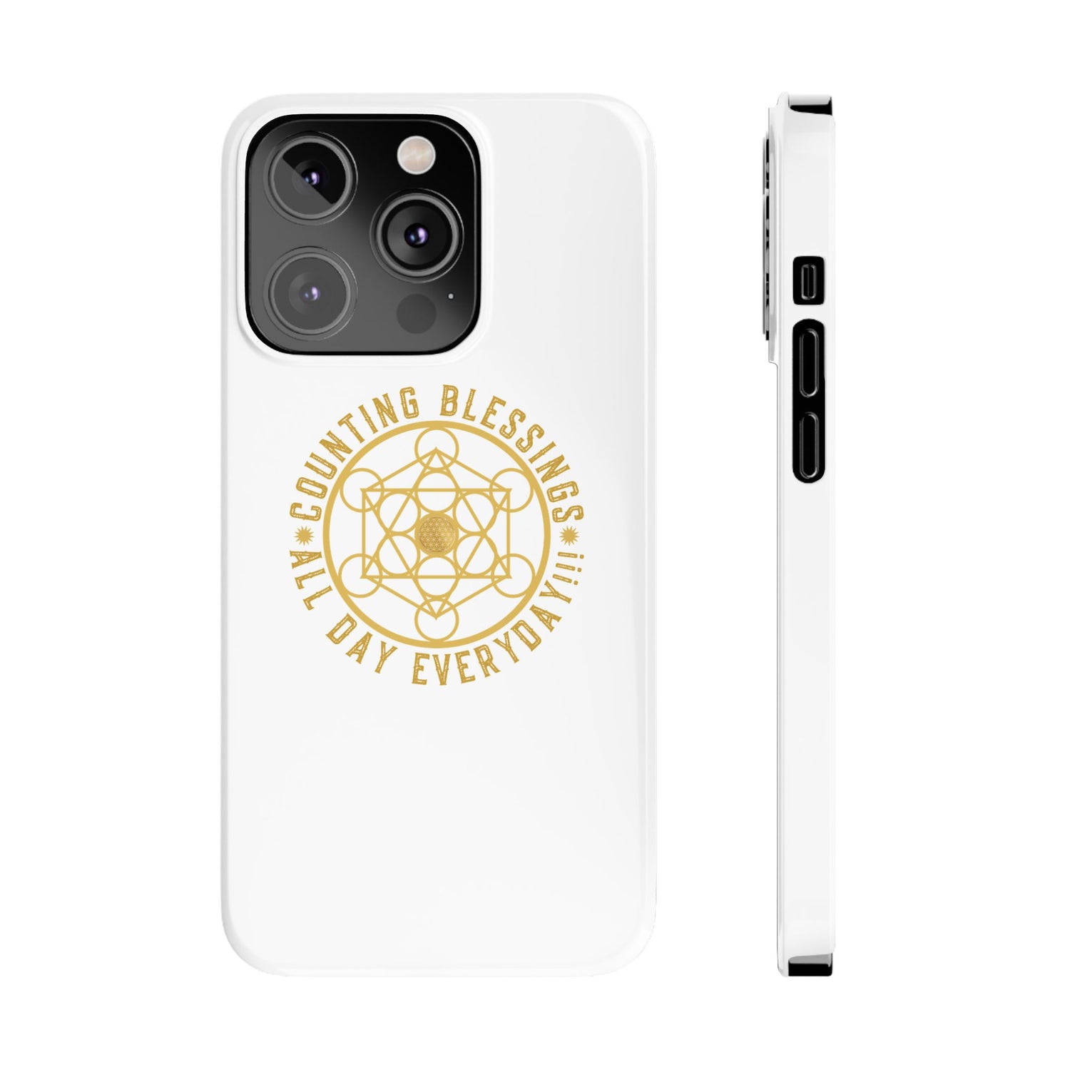 Copy of COUNTING BLESSINGS ALL DAY EVERYDAY!!! - Slim Phone Cases, Case-Mate - YELLOW