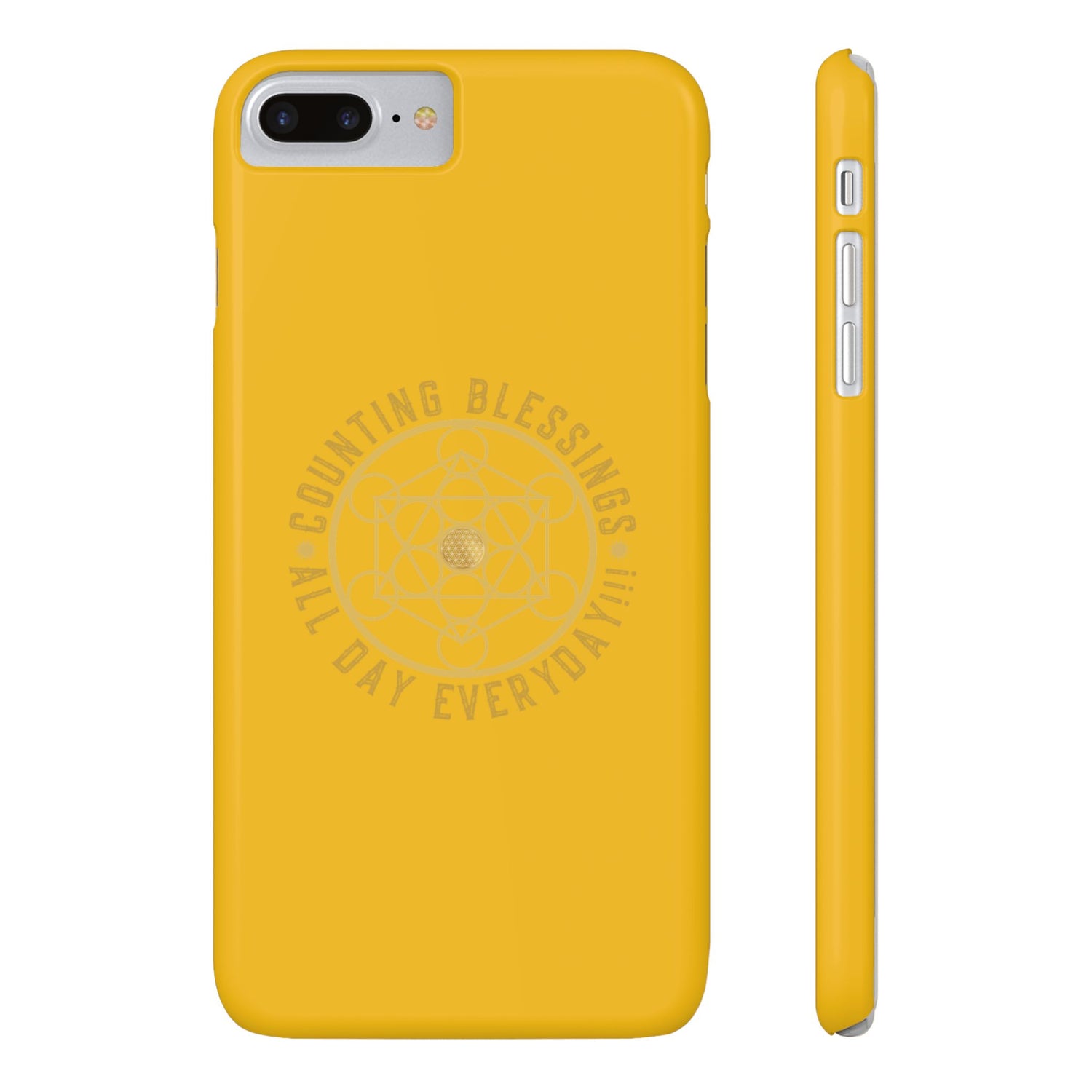 COUNTING BLESSINGS ALL DAY EVERYDAY!!! - Slim Phone Cases, Case-Mate - YELLOW
