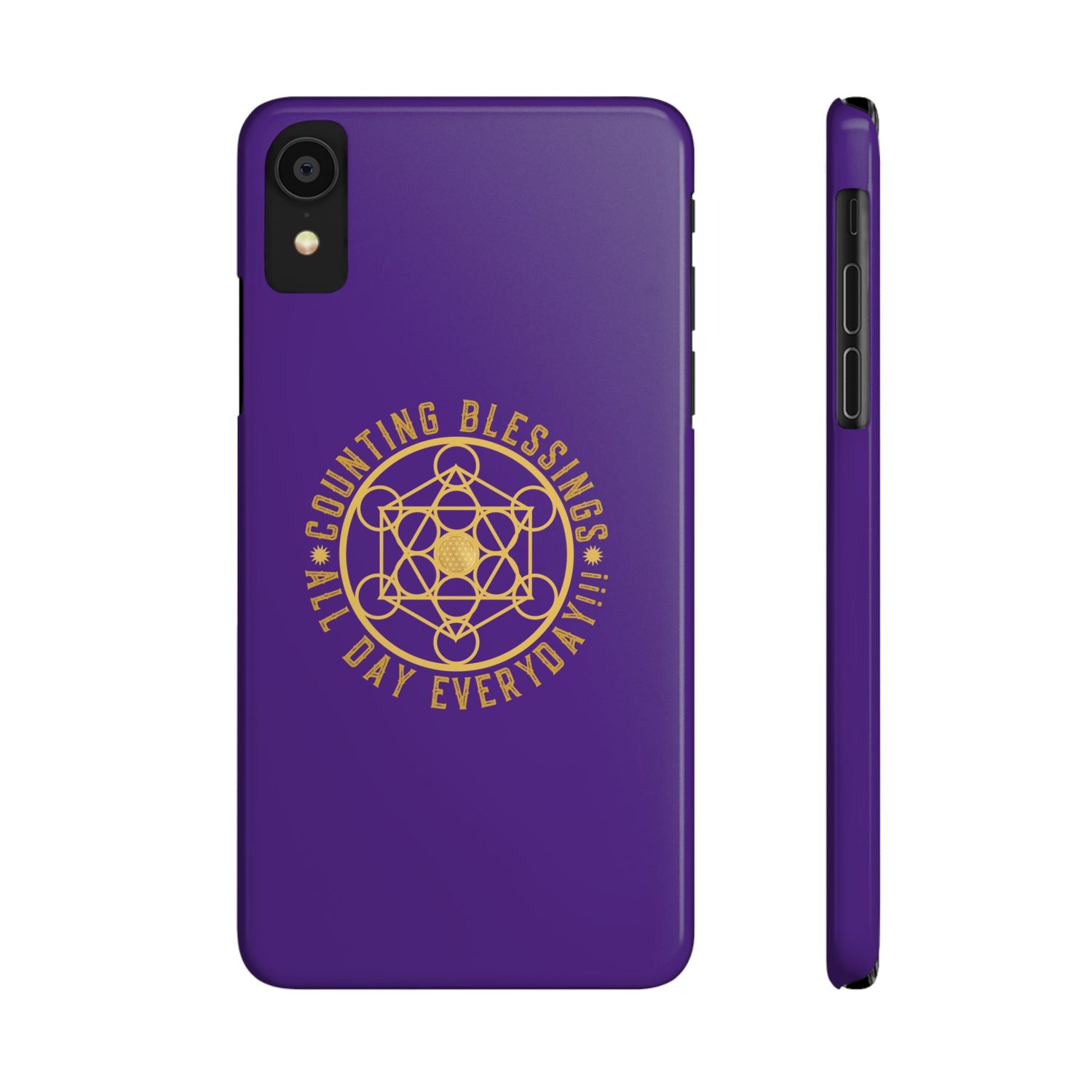 COUNTING BLESSINGS ALL DAY EVERYDAY!!! - Slim Phone Cases, Case-Mate - PURPLE