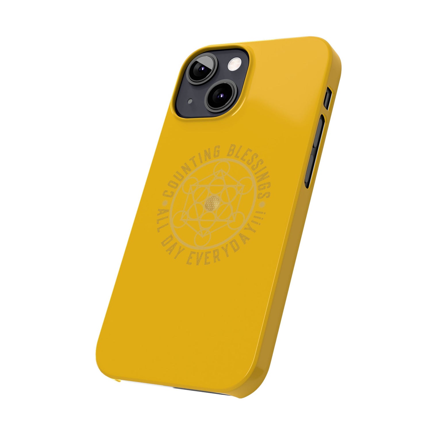 COUNTING BLESSINGS ALL DAY EVERYDAY!!! - Slim Phone Cases, Case-Mate - YELLOW