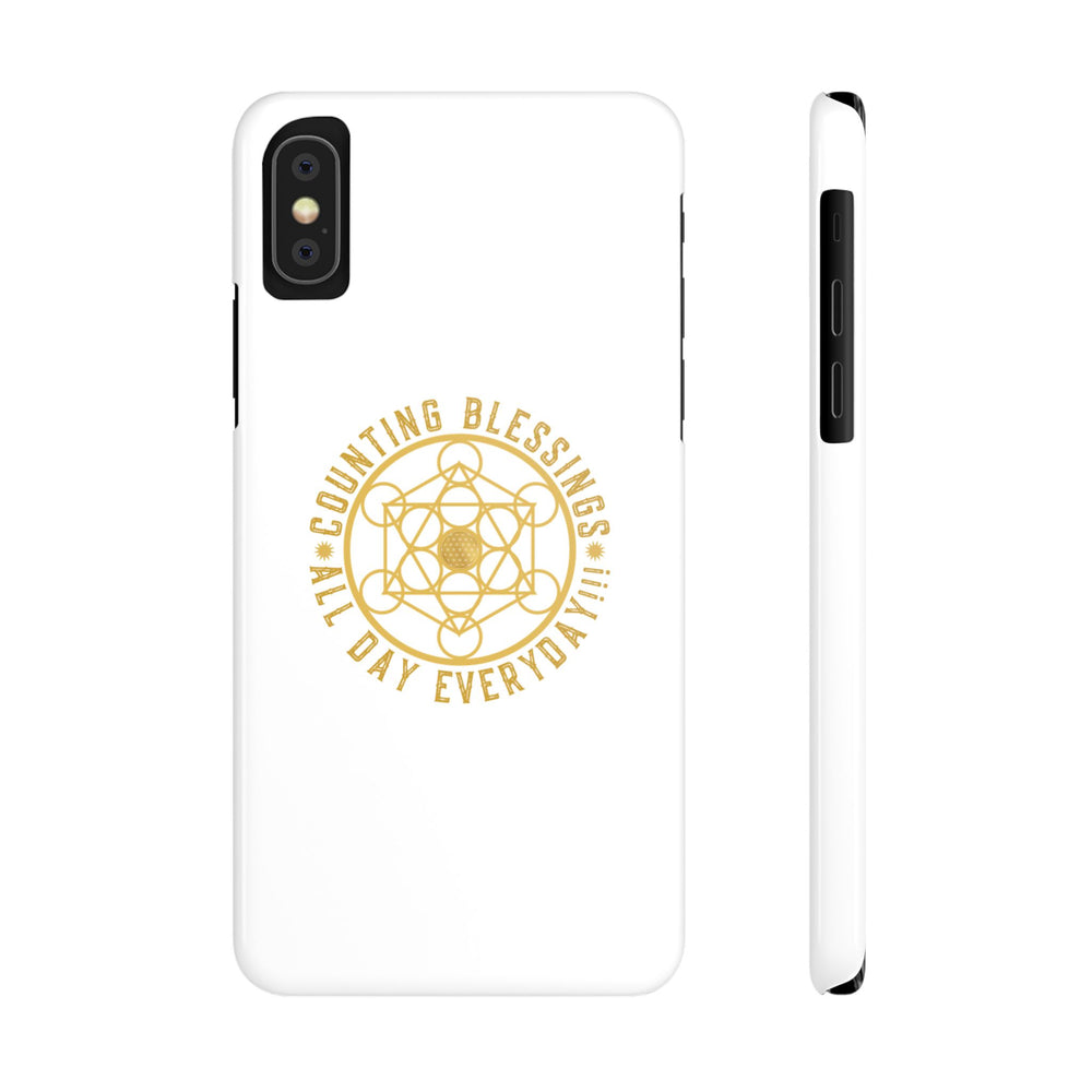 Copy of COUNTING BLESSINGS ALL DAY EVERYDAY!!! - Slim Phone Cases, Case-Mate - YELLOW