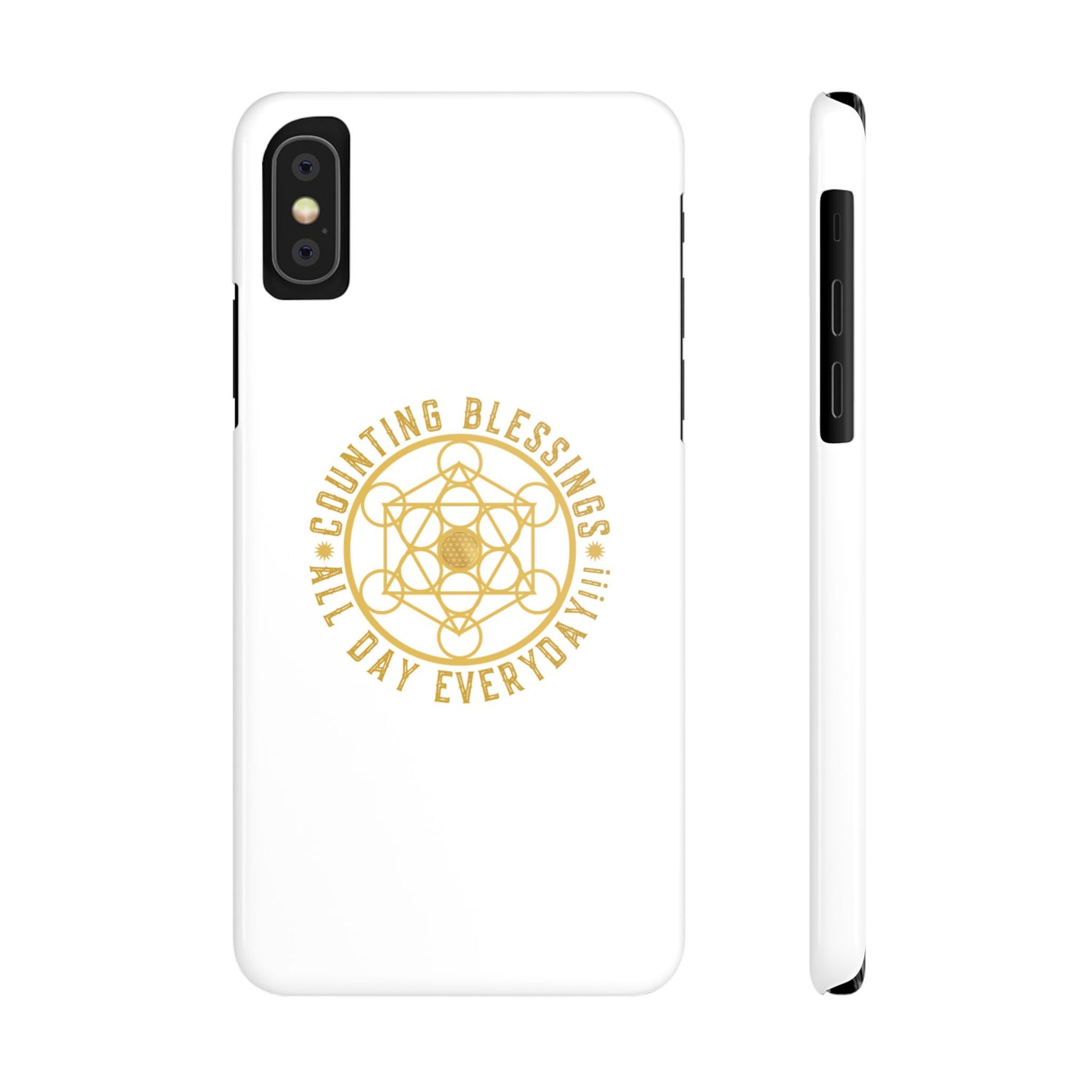 Copy of COUNTING BLESSINGS ALL DAY EVERYDAY!!! - Slim Phone Cases, Case-Mate - YELLOW