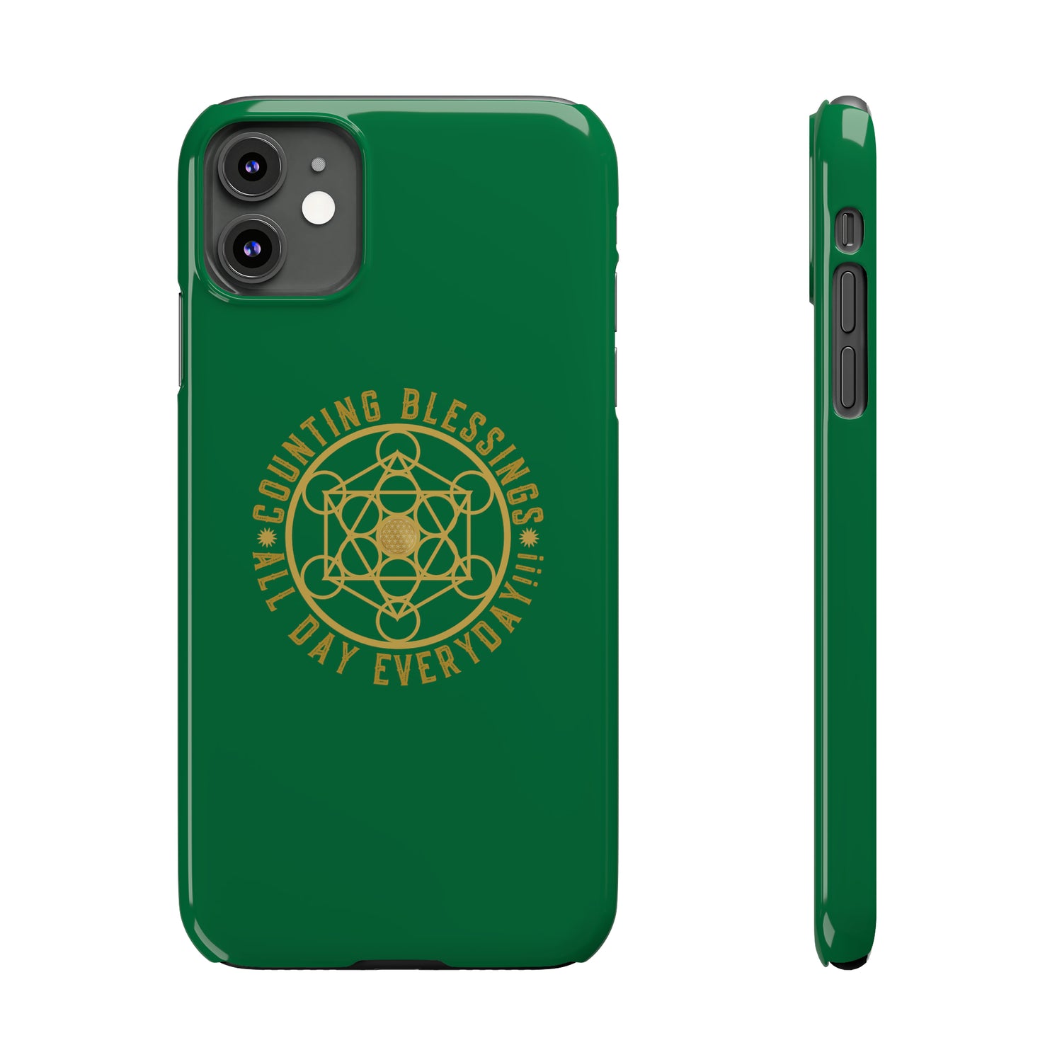 COUNTING BLESSINGS ALL DAY EVERYDAY!!! - Slim Phone Cases, Case-Mate - Green