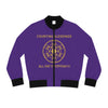 COUNTING BLESSINGS ALL DAY EVERYDAY!!! - Women's Bomber Jacket (AOP) - PURPLE