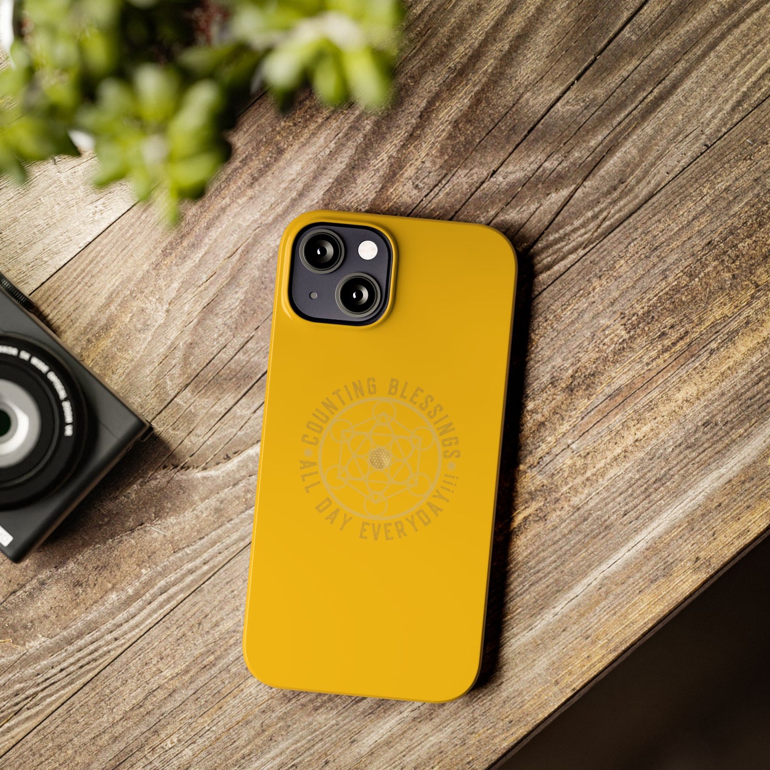 COUNTING BLESSINGS ALL DAY EVERYDAY!!! - Slim Phone Cases, Case-Mate - YELLOW