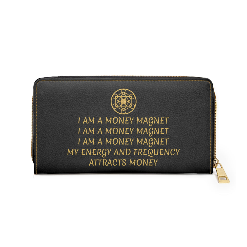 MONEY MAGNET - Zipper Wallet - Black