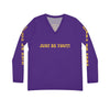 JUST BE YOU!!! Women's Long Sleeve V-neck Shirt (AOP) - PURPLE