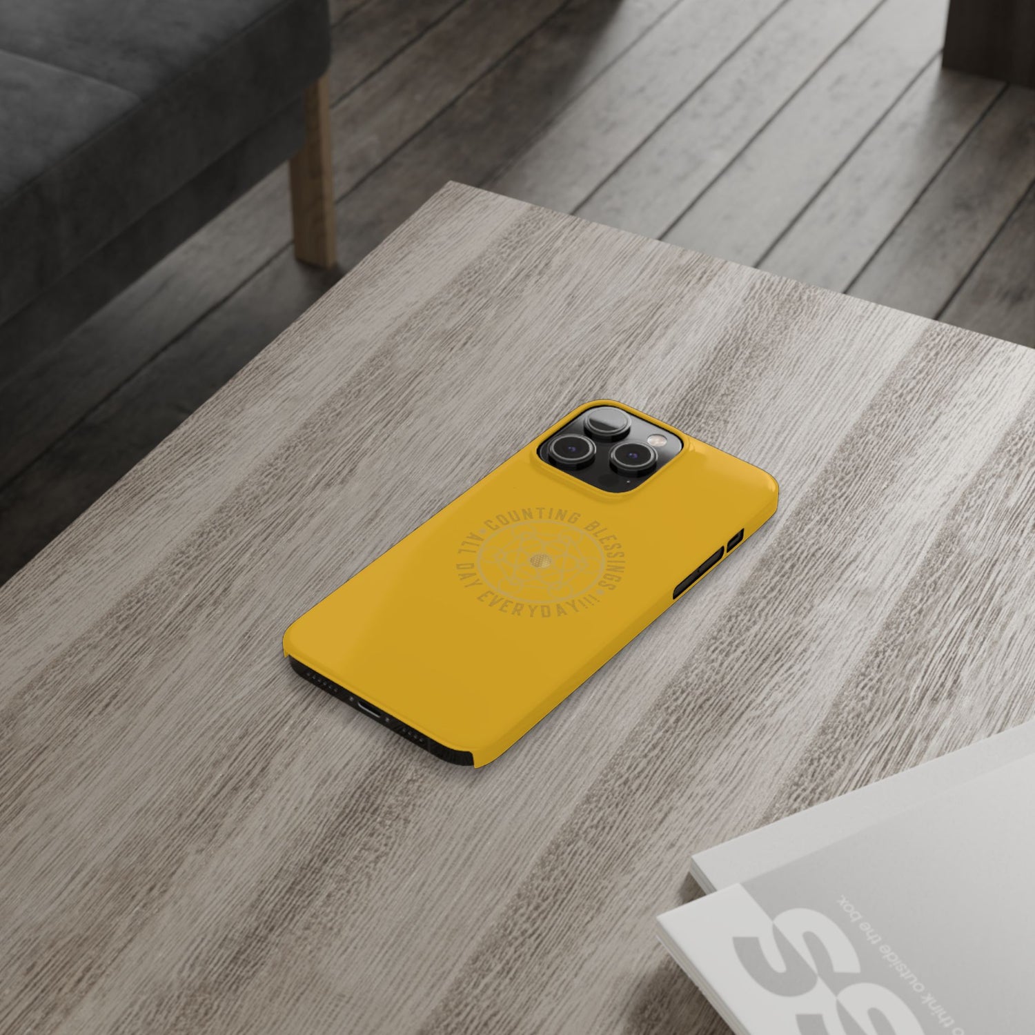 COUNTING BLESSINGS ALL DAY EVERYDAY!!! - Slim Phone Cases, Case-Mate - YELLOW