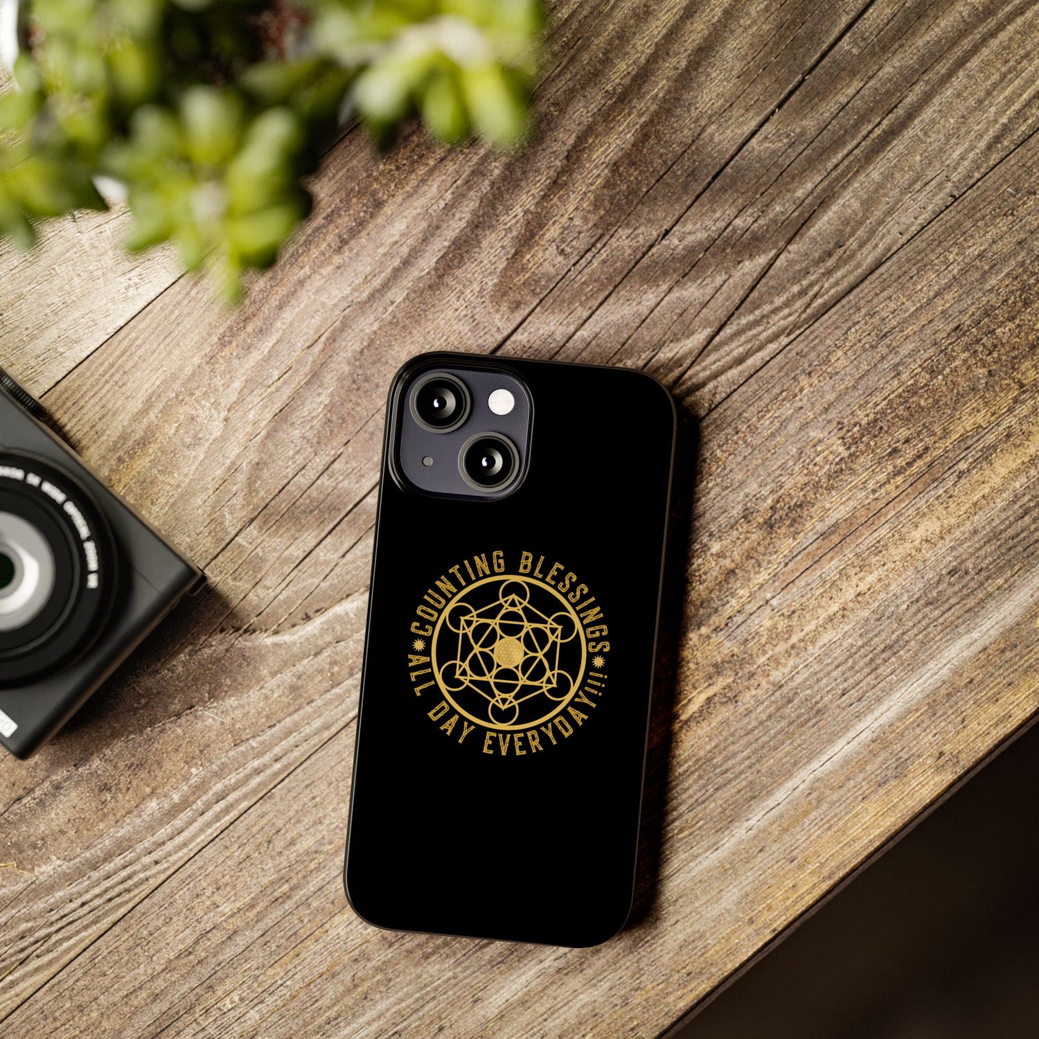 COUNTING BLESSINGS ALL DAY EVERYDAY!!! - Slim Phone Cases, Case-Mate - Black