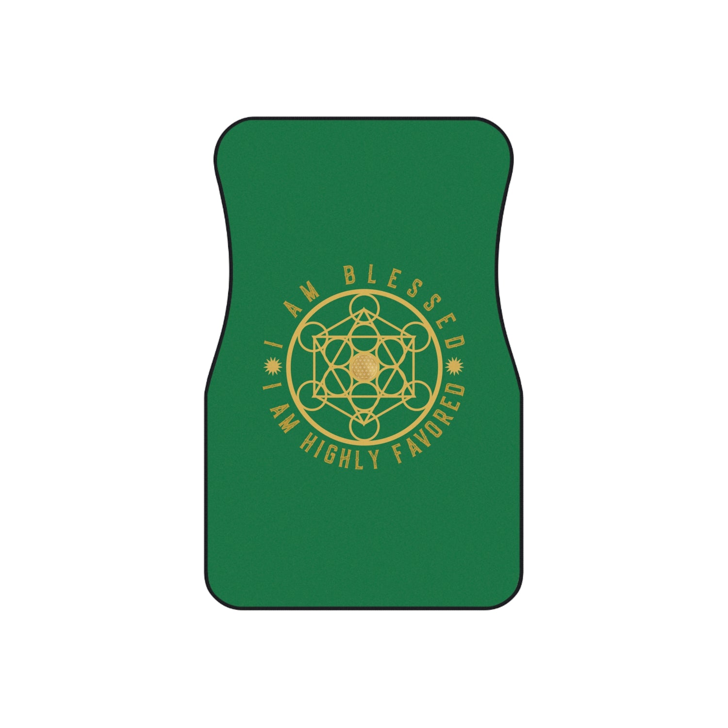 I AM BLESSED I AM HIGHLY FAVORED - Car Mats (Set of 4) - Green