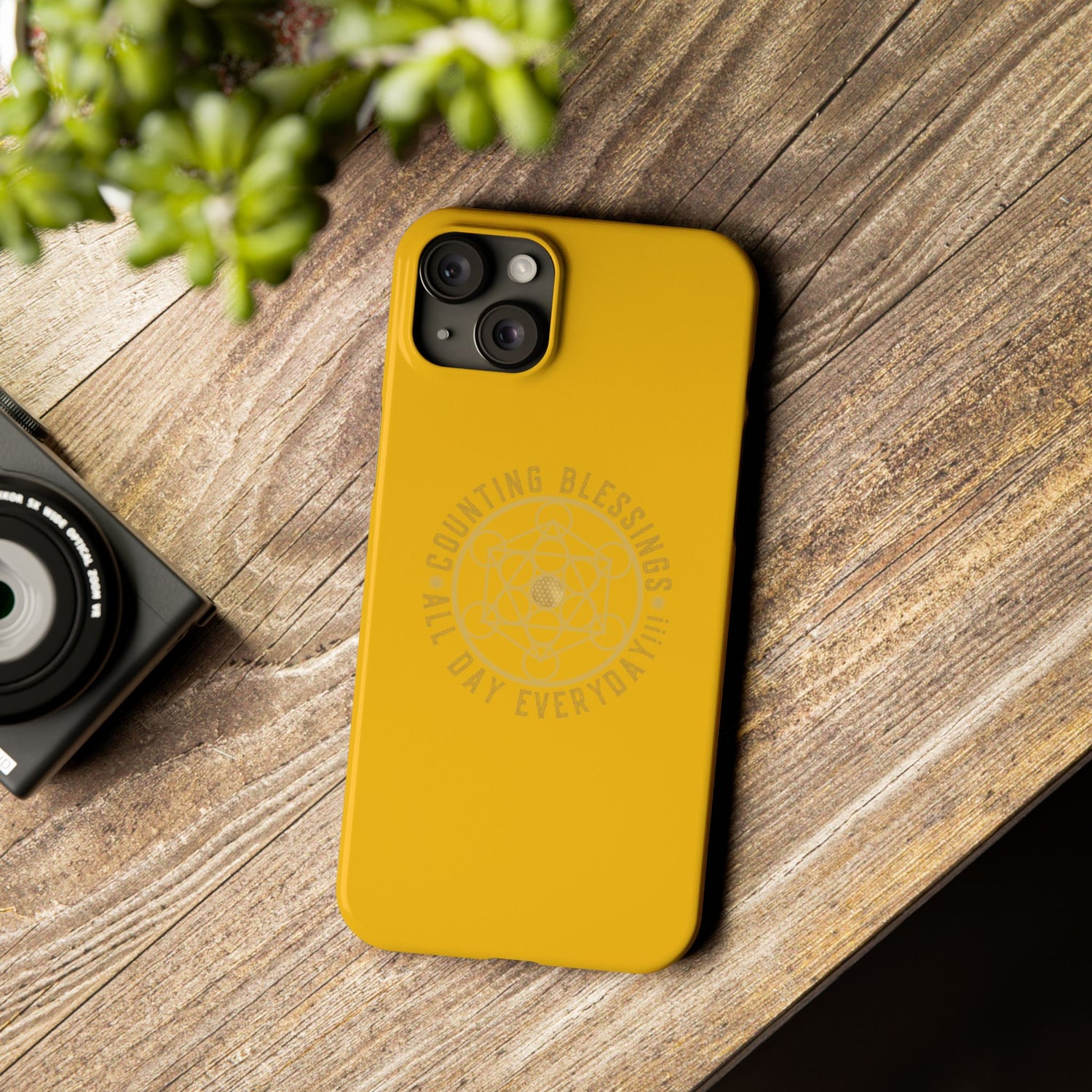 COUNTING BLESSINGS ALL DAY EVERYDAY!!! - Slim Phone Cases, Case-Mate - YELLOW