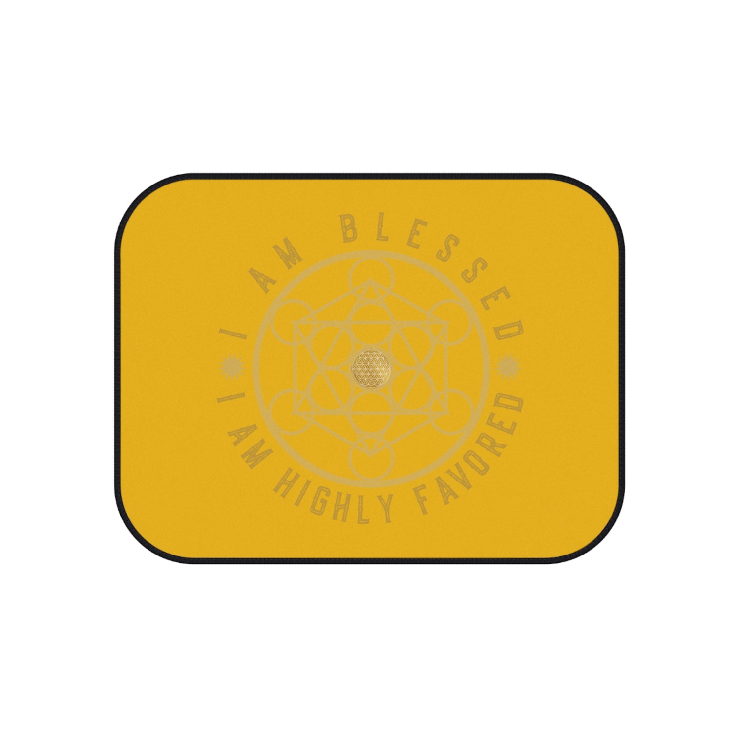 I AM BLESSED I AM HIGHLY FAVORED - Car Mats (Set of 4) - Yellow