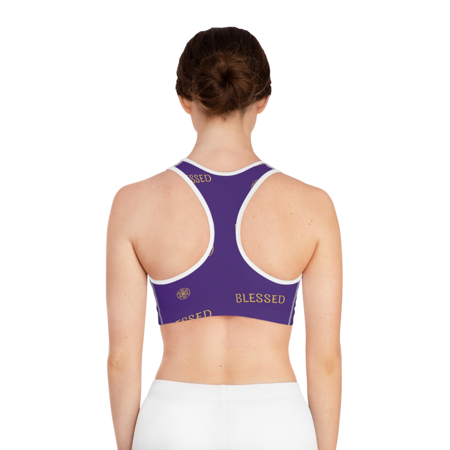 DYNYSTY - Sports Bra (AOP)  - PURPLE