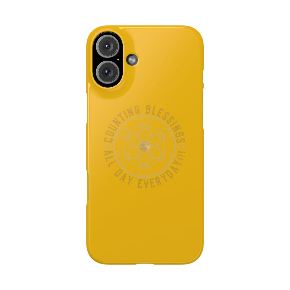 COUNTING BLESSINGS ALL DAY EVERYDAY!!! - Slim Phone Cases, Case-Mate - YELLOW