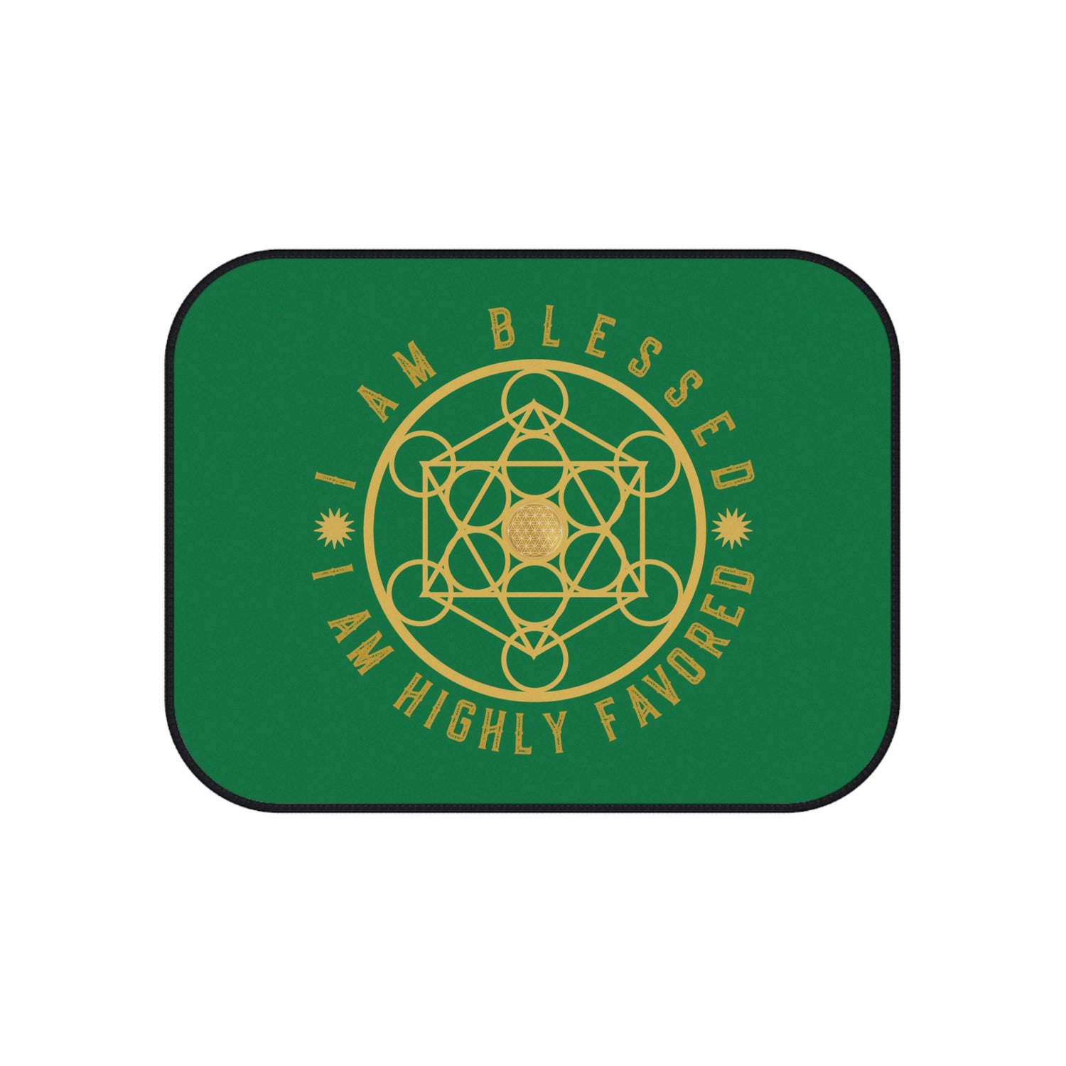 I AM BLESSED I AM HIGHLY FAVORED - Car Mats (Set of 4) - Green