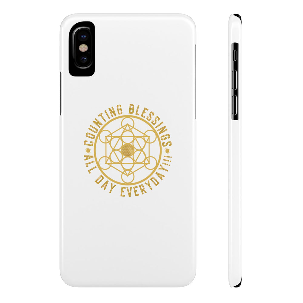 Copy of COUNTING BLESSINGS ALL DAY EVERYDAY!!! - Slim Phone Cases, Case-Mate - YELLOW