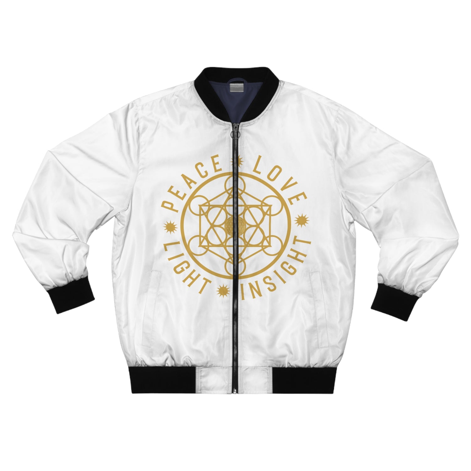 PEACE LOVE LIGHT INSIGHT!!!- Men's Bomber Jacket (AOP)