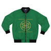 COUNTING BLESSINGS ALL DAY EVERYDAY - Men's Bomber Jacket (AOP) - GREEN