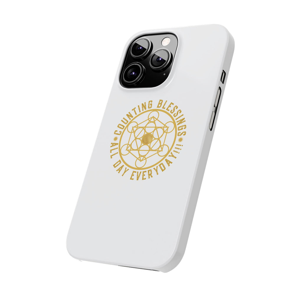 Copy of COUNTING BLESSINGS ALL DAY EVERYDAY!!! - Slim Phone Cases, Case-Mate - YELLOW