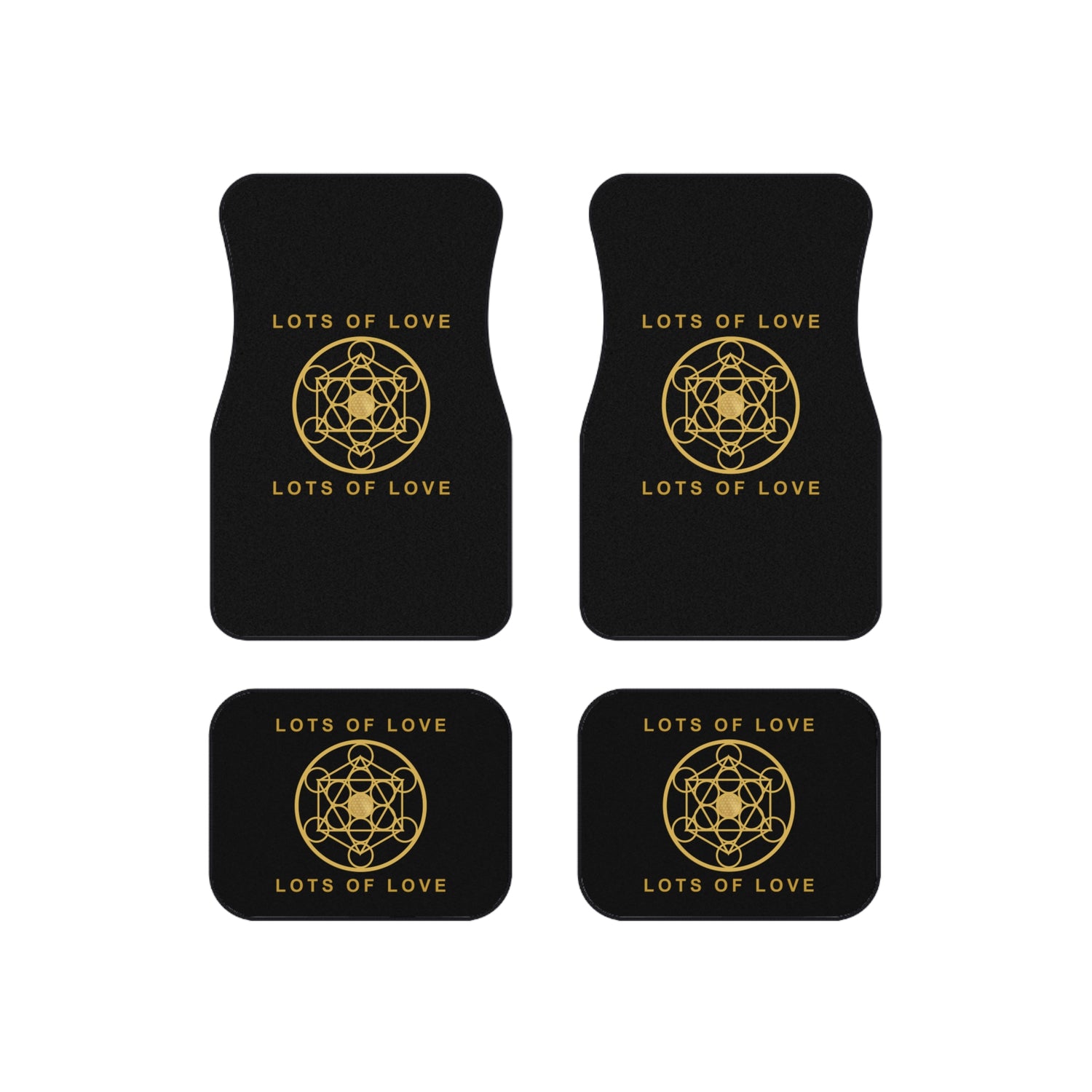 LOTS OF LOVE - Car Mats (Set of 4) - Black