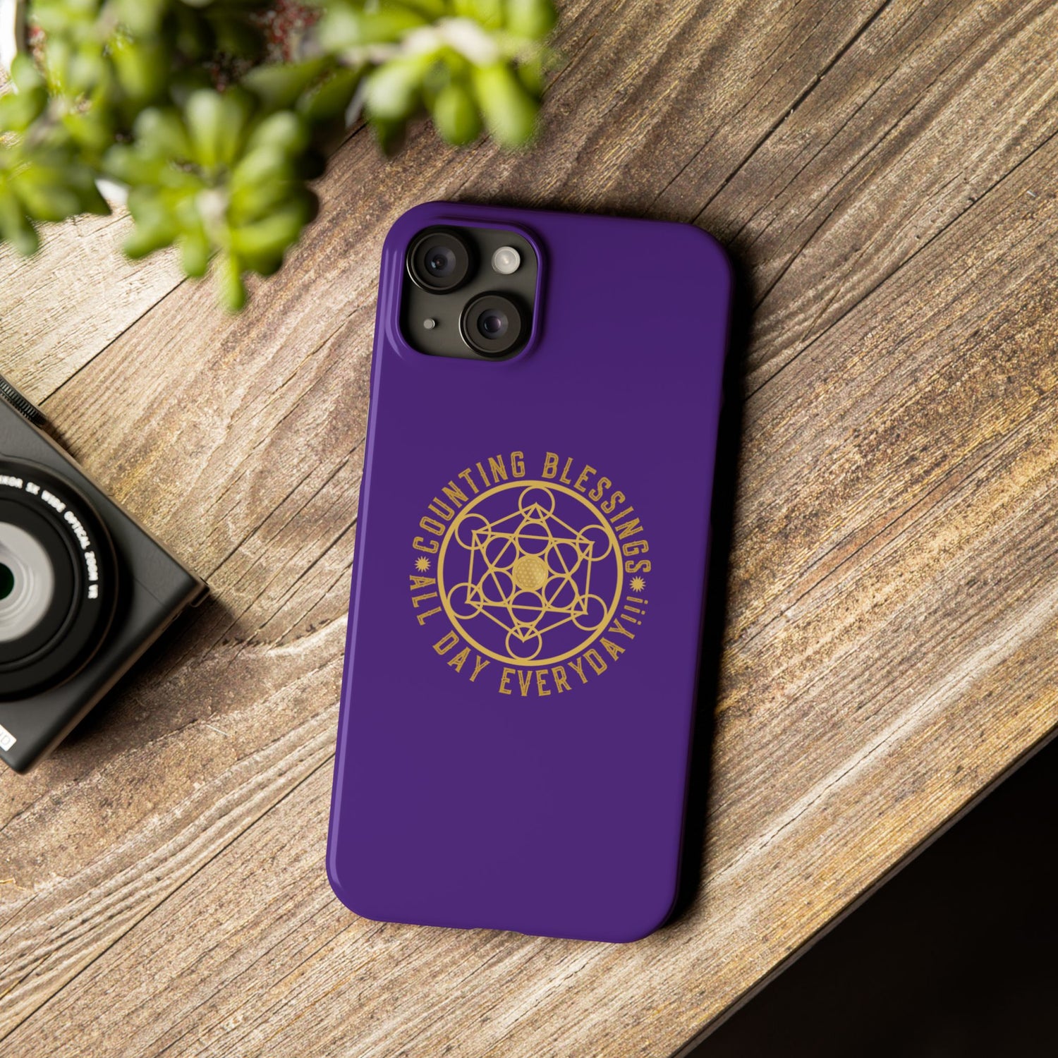 COUNTING BLESSINGS ALL DAY EVERYDAY!!! - Slim Phone Cases, Case-Mate - PURPLE