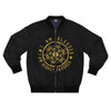 I AM BLESSED I AM HIGHLY FAVORED!!!- Men's Bomber Jacket (AOP) - BLACK