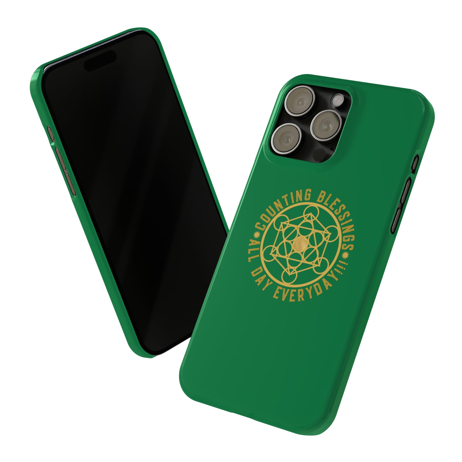 COUNTING BLESSINGS ALL DAY EVERYDAY!!! - Slim Phone Cases, Case-Mate - Green