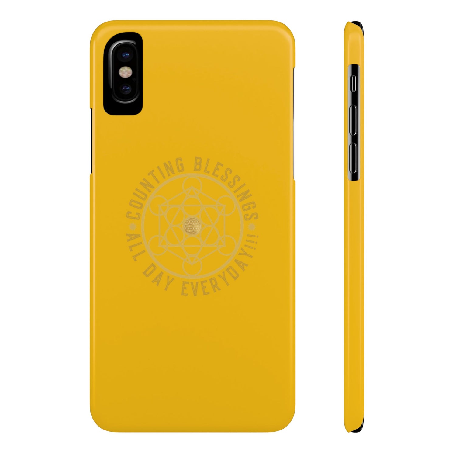 COUNTING BLESSINGS ALL DAY EVERYDAY!!! - Slim Phone Cases, Case-Mate - YELLOW
