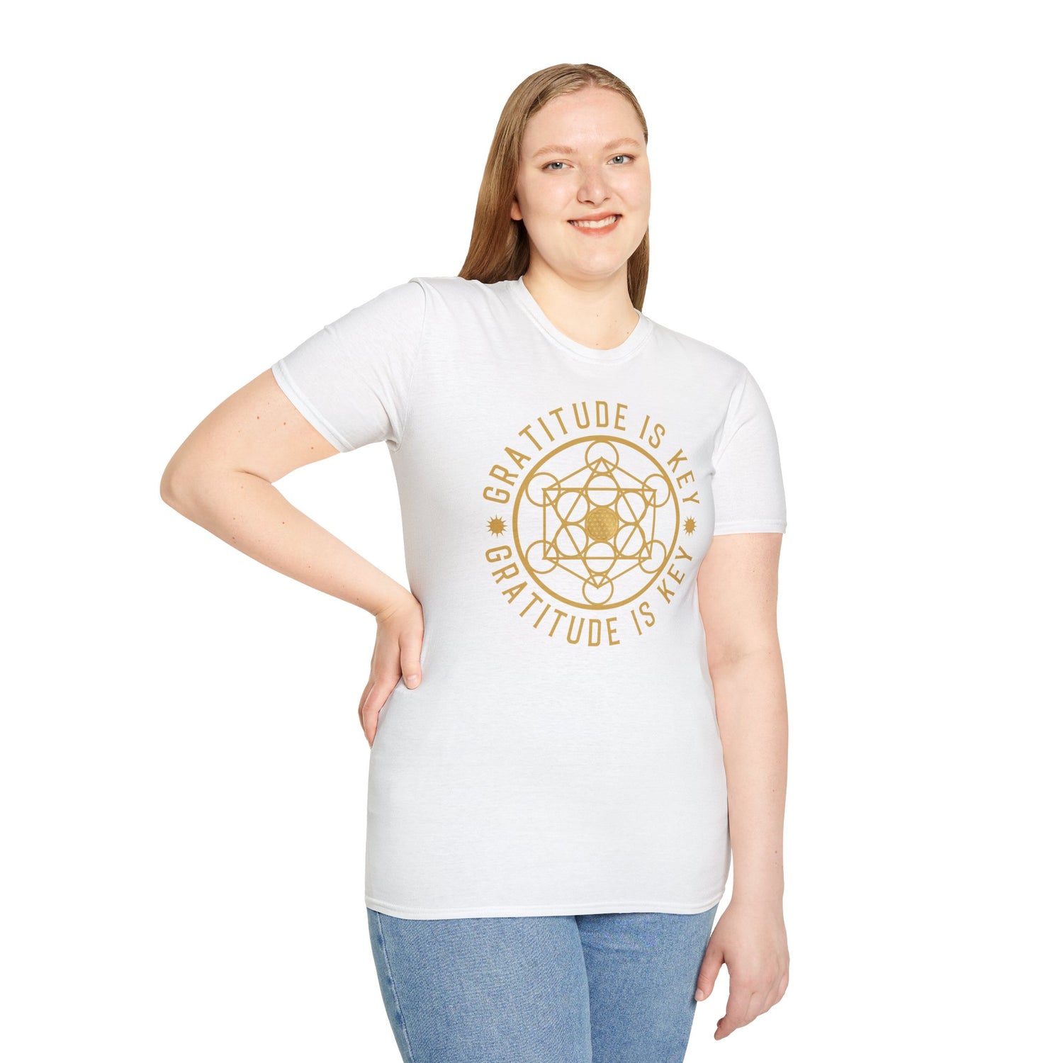 GRATITUDE IS KEY - Unisex Soft-Style T-Shirt