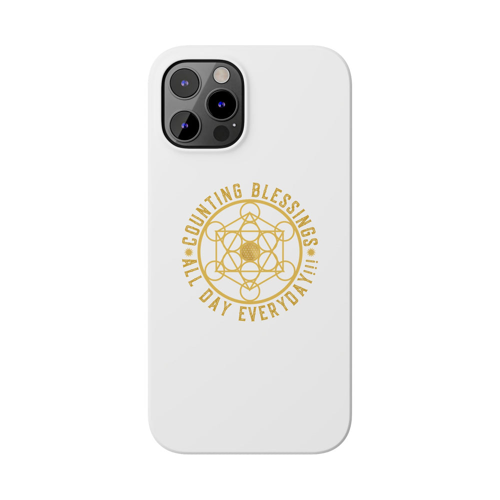 Copy of COUNTING BLESSINGS ALL DAY EVERYDAY!!! - Slim Phone Cases, Case-Mate - YELLOW