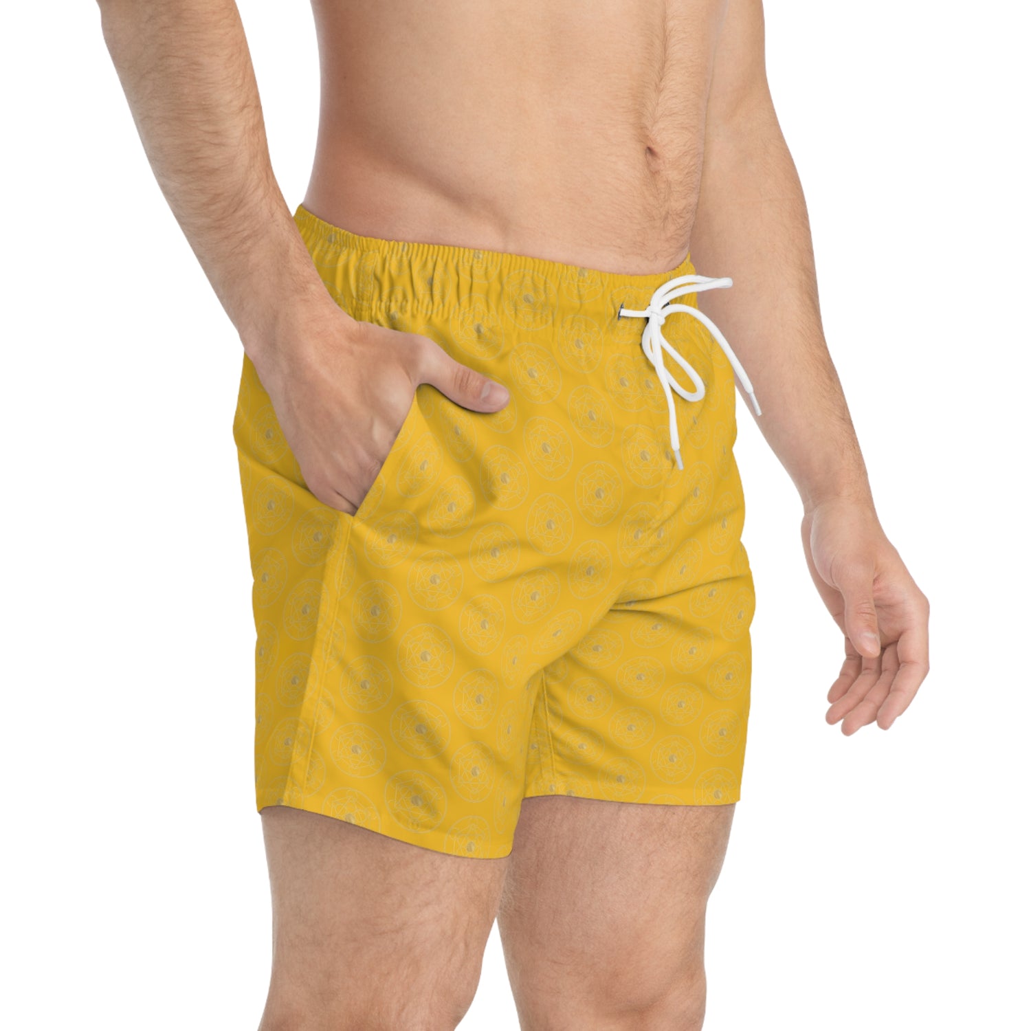 DYNYSTY - Swim Trunks (AOP) - Yellow