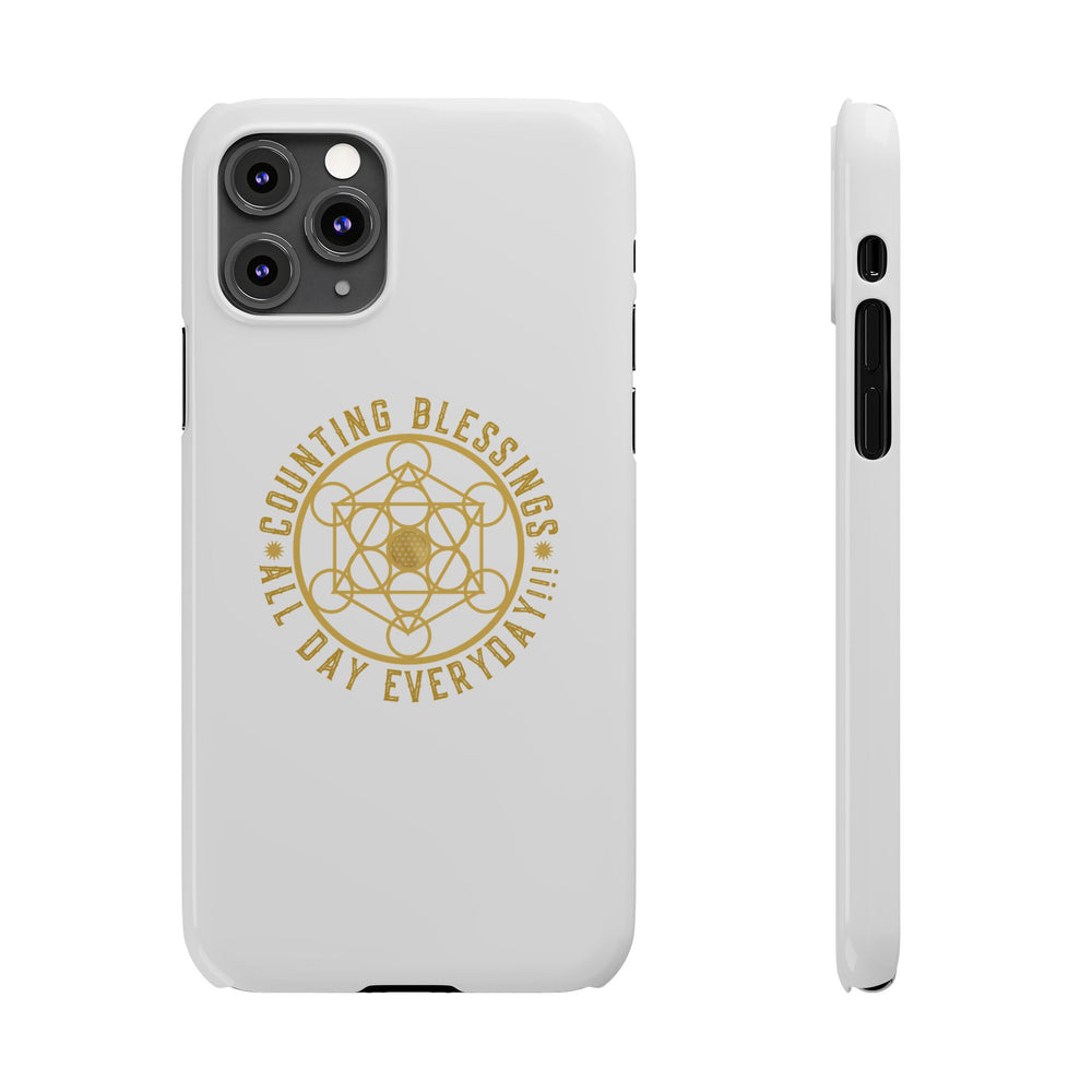Copy of COUNTING BLESSINGS ALL DAY EVERYDAY!!! - Slim Phone Cases, Case-Mate - YELLOW