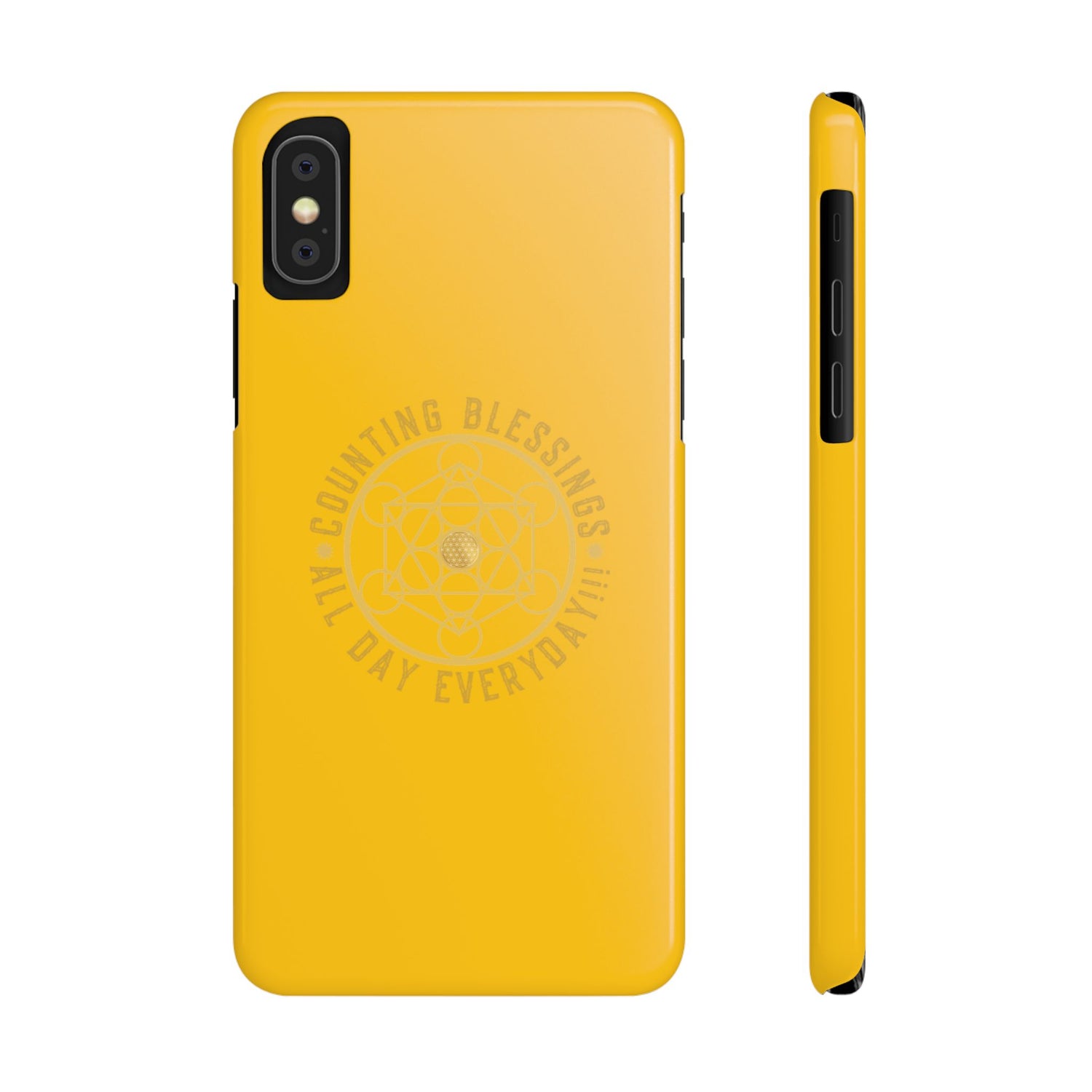 COUNTING BLESSINGS ALL DAY EVERYDAY!!! - Slim Phone Cases, Case-Mate - YELLOW