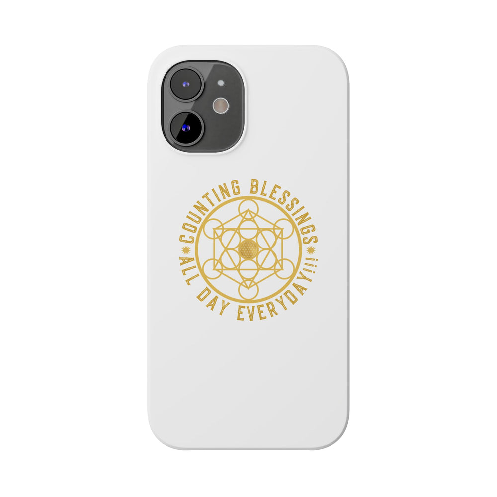 Copy of COUNTING BLESSINGS ALL DAY EVERYDAY!!! - Slim Phone Cases, Case-Mate - YELLOW