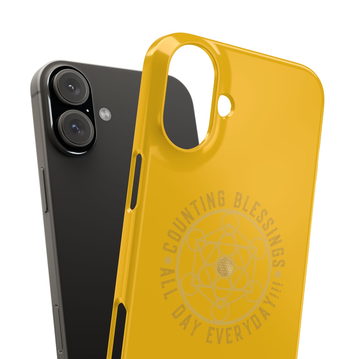 COUNTING BLESSINGS ALL DAY EVERYDAY!!! - Slim Phone Cases, Case-Mate - YELLOW