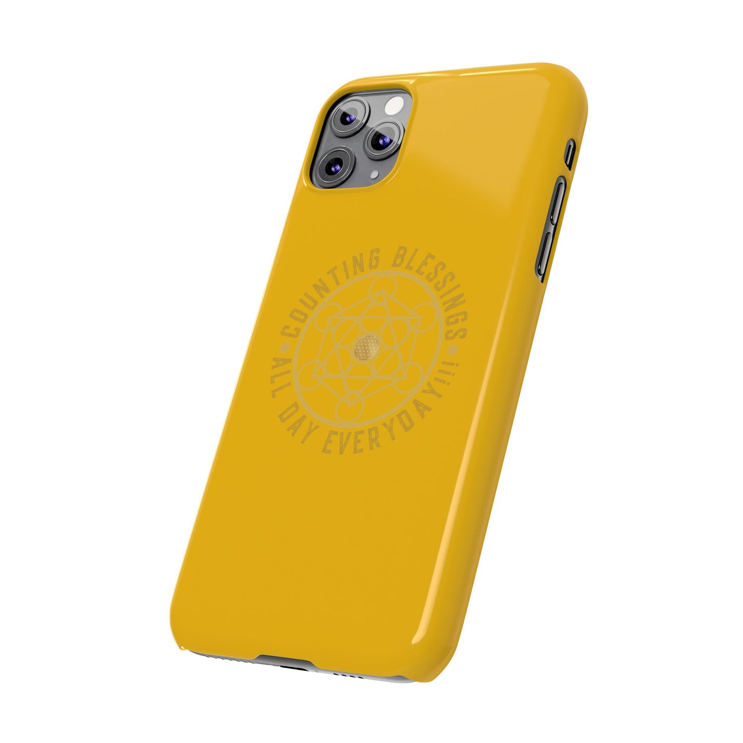COUNTING BLESSINGS ALL DAY EVERYDAY!!! - Slim Phone Cases, Case-Mate - YELLOW