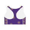 BLESSED - Pattern Design - Sports Bra (AOP)  - PURPLE