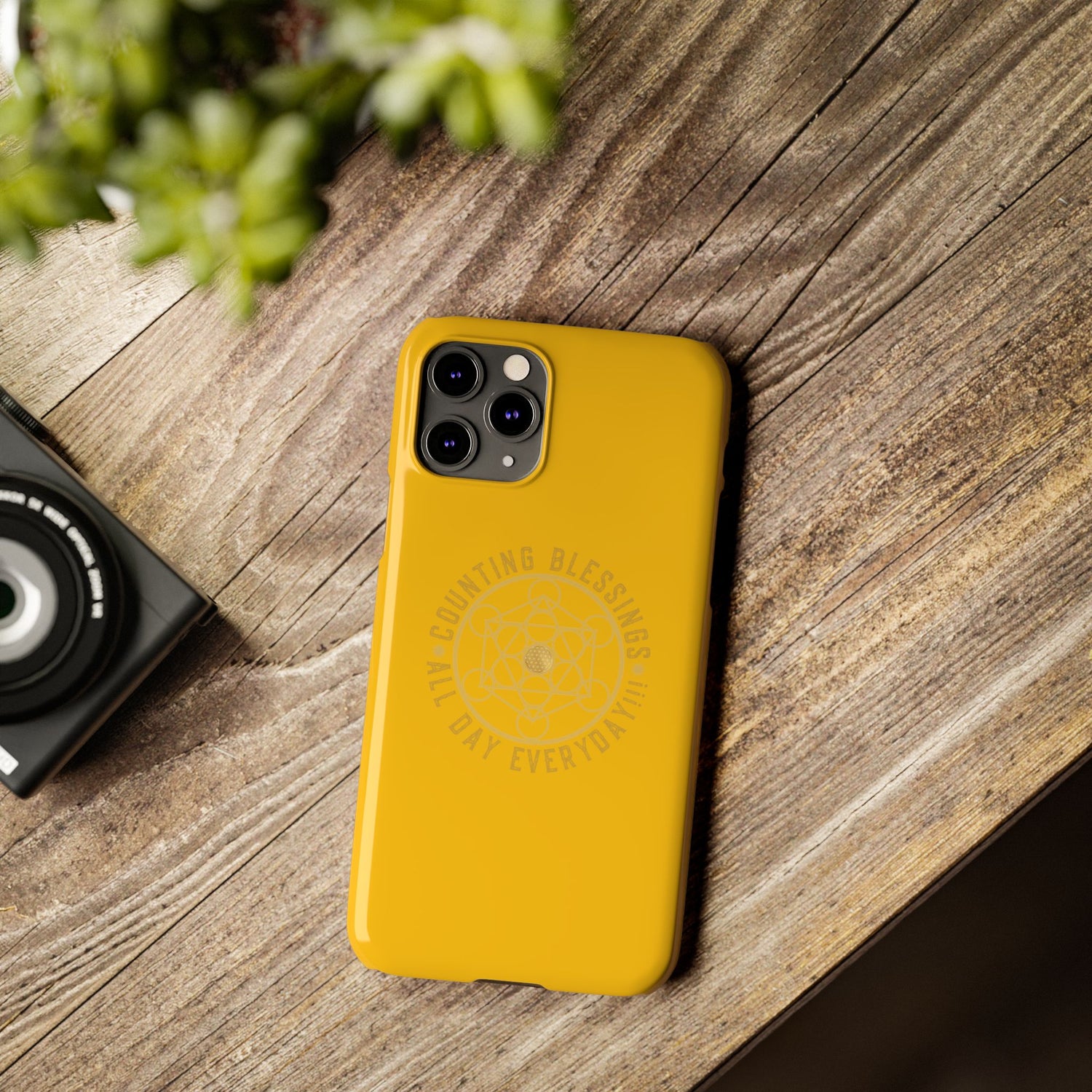 COUNTING BLESSINGS ALL DAY EVERYDAY!!! - Slim Phone Cases, Case-Mate - YELLOW