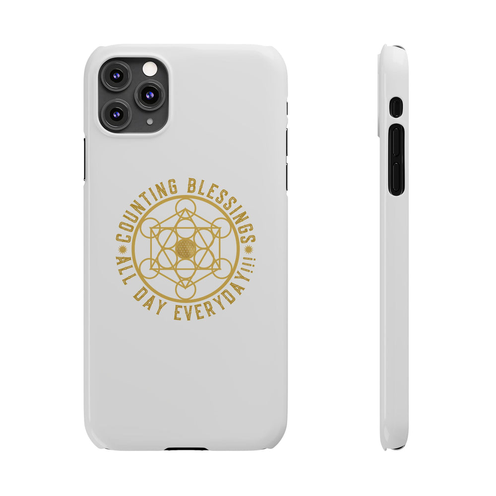 Copy of COUNTING BLESSINGS ALL DAY EVERYDAY!!! - Slim Phone Cases, Case-Mate - YELLOW