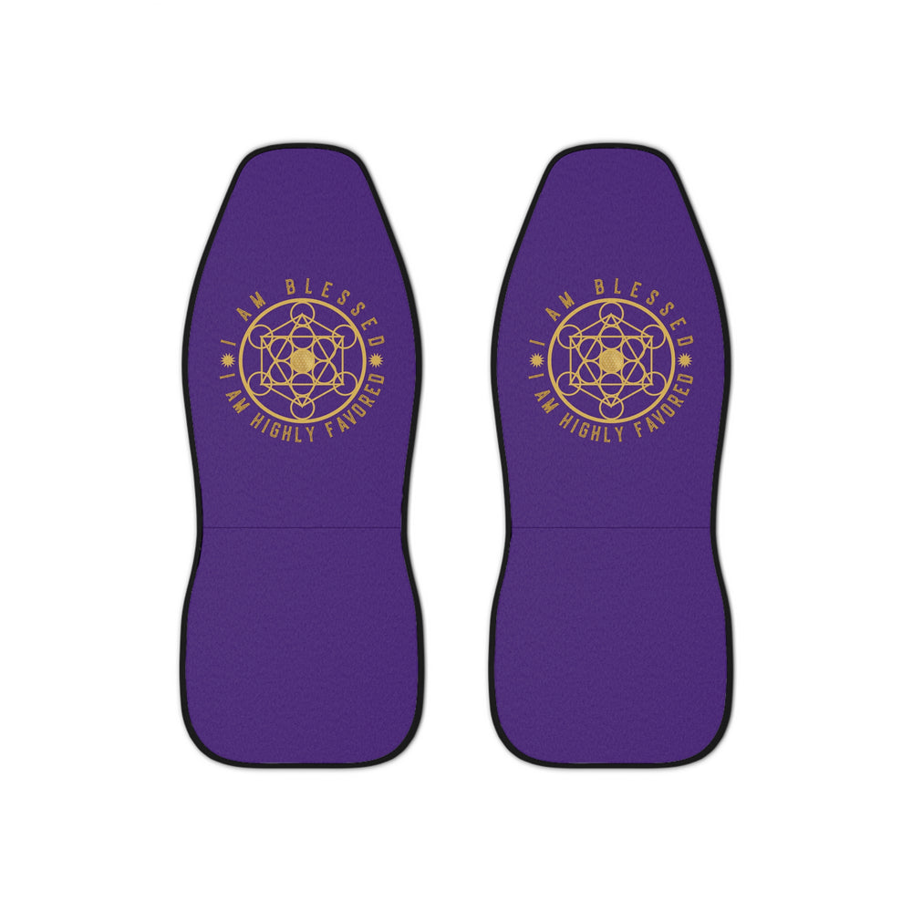 I AM BLESSED I AM HIGHLY FAVORED - Car Seat Covers - Purple
