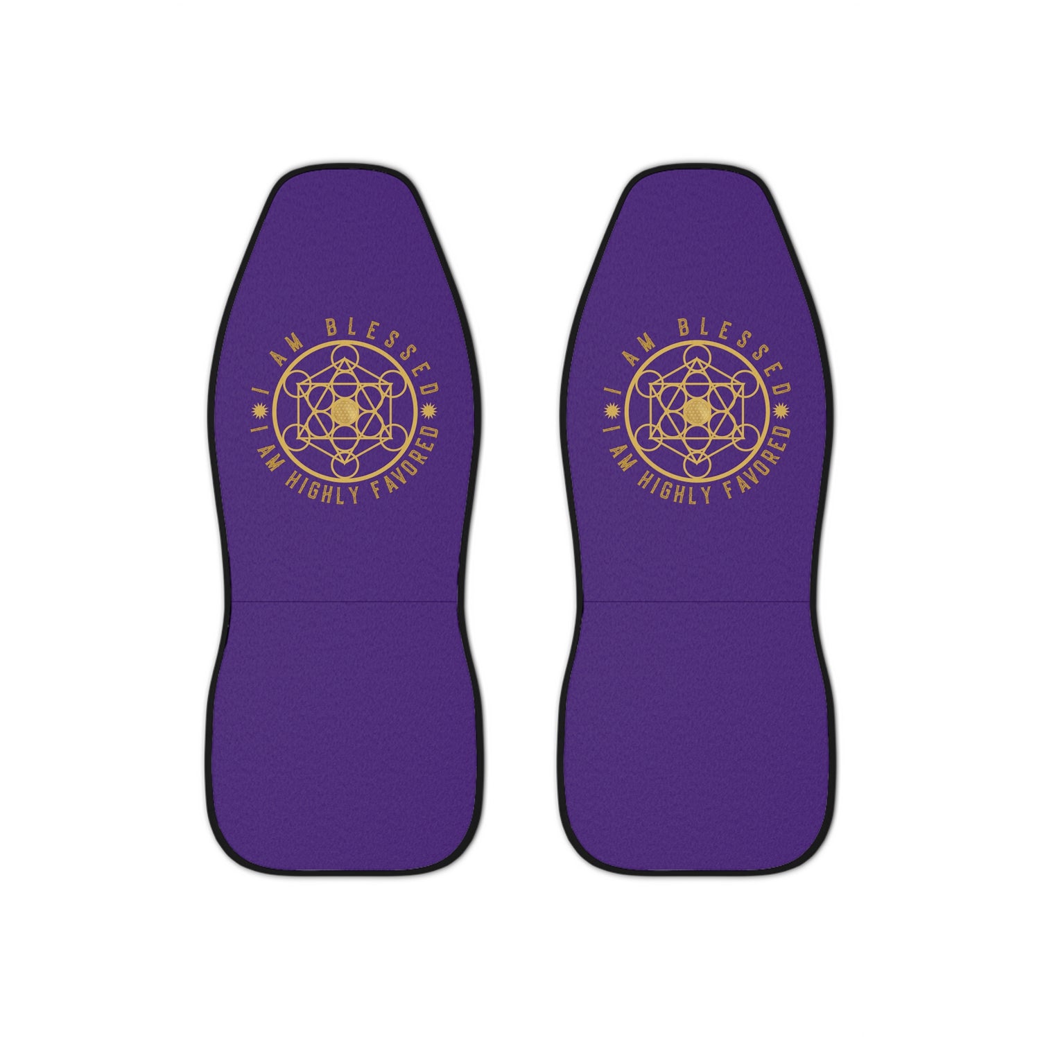 I AM BLESSED I AM HIGHLY FAVORED - Car Seat Covers - Purple