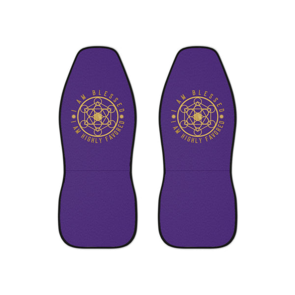 I AM BLESSED I AM HIGHLY FAVORED - Car Seat Covers - Purple