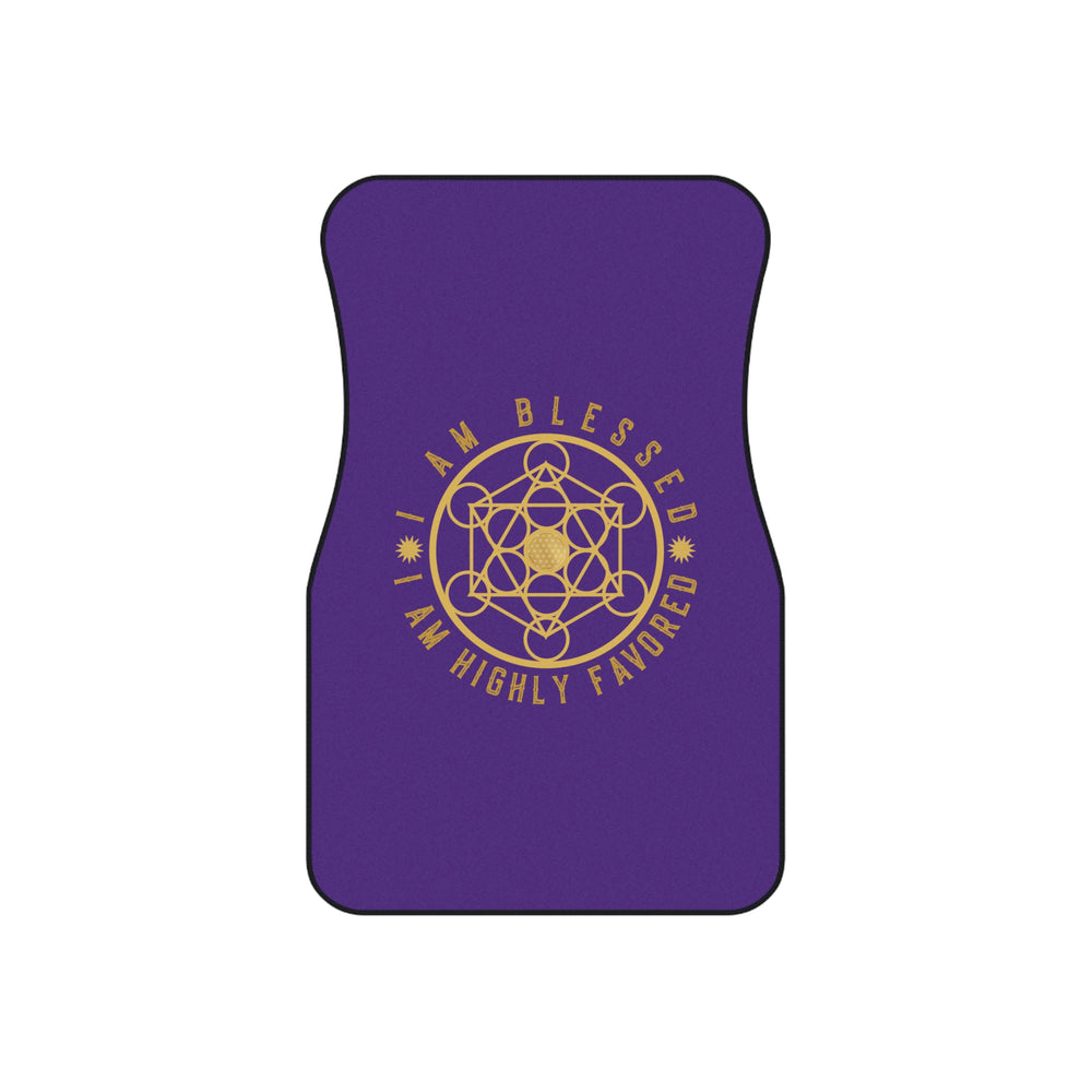 I AM BLESSED I AM HIGHLY FAVORED - Car Mats (Set of 4) - Purple