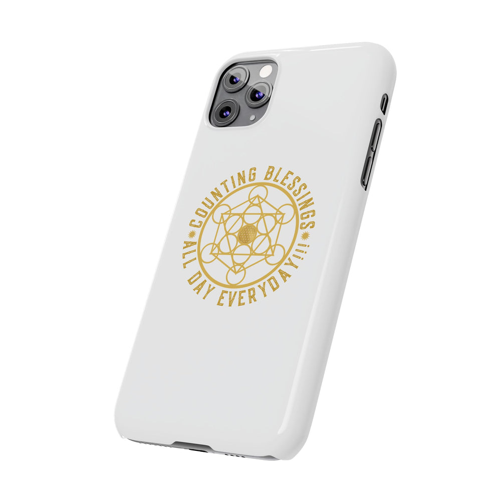 Copy of COUNTING BLESSINGS ALL DAY EVERYDAY!!! - Slim Phone Cases, Case-Mate - YELLOW
